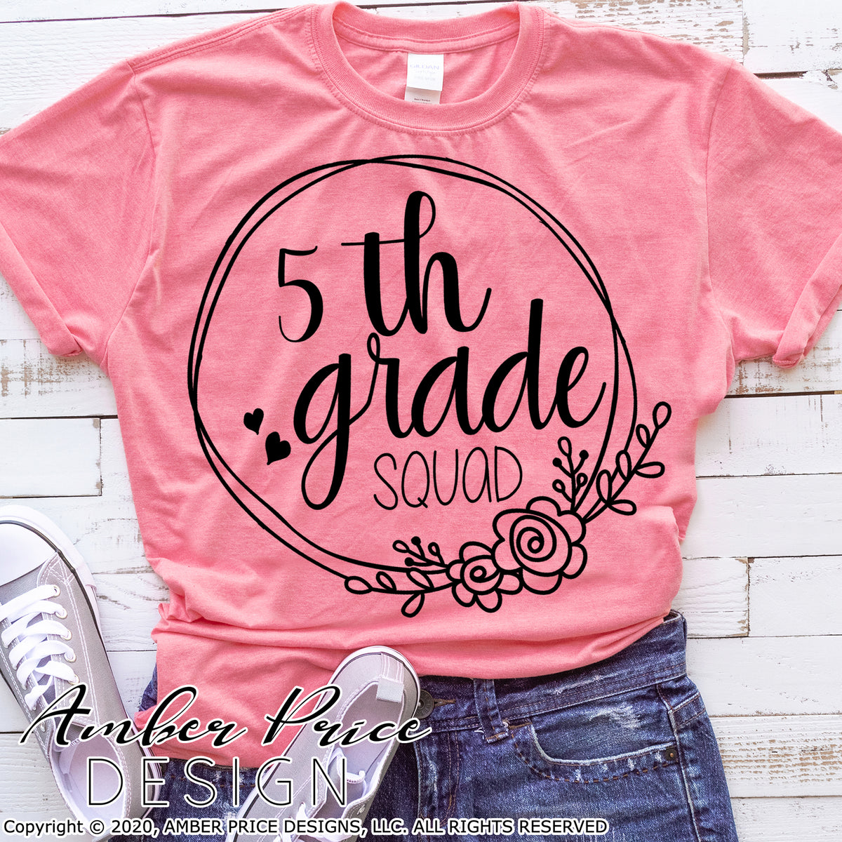 Cricut Back To School First Grade Squad Shirt + Free Cut File ⋆ by Pink