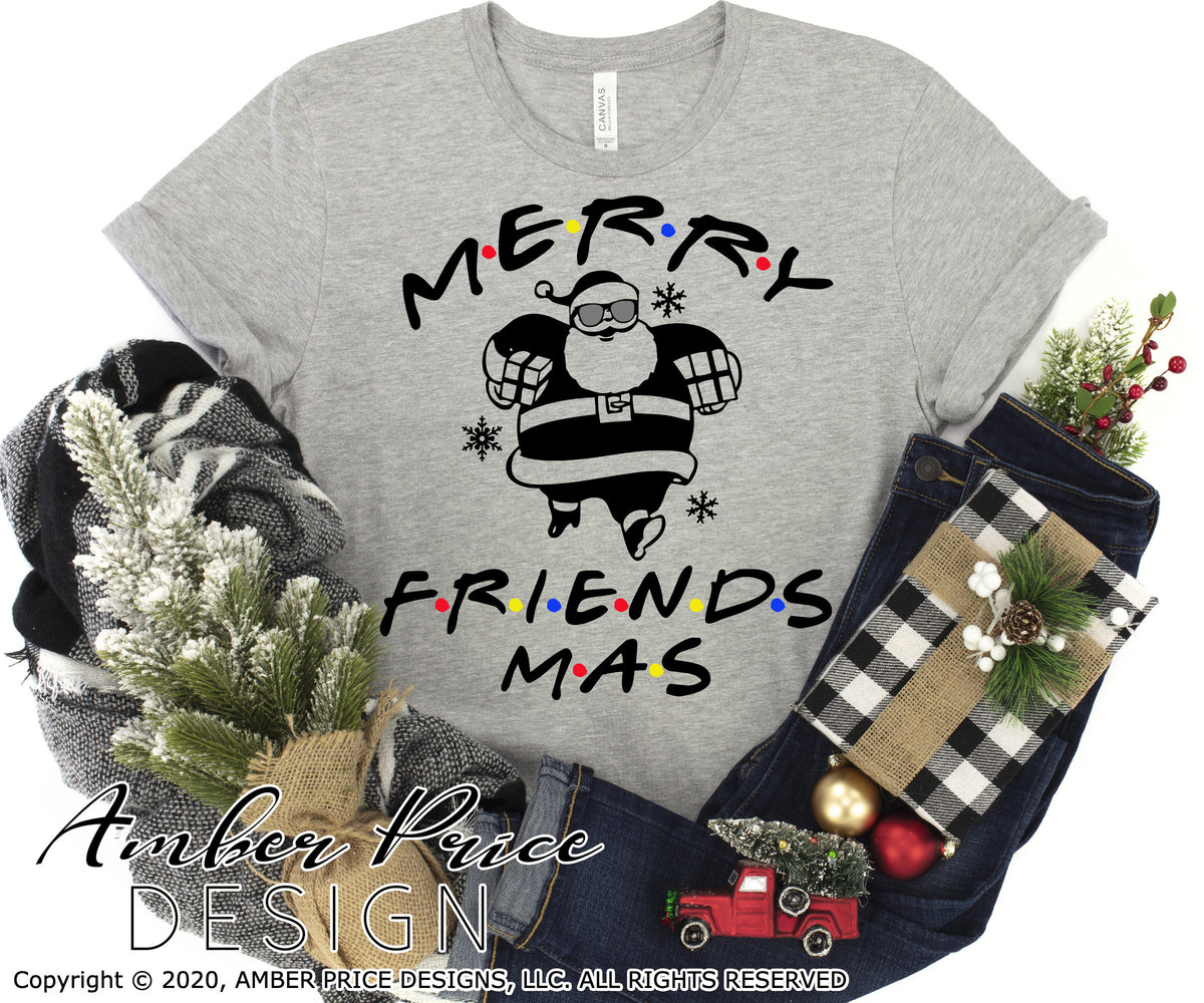 Merry Friendsmas SVG PNG DXF | Funny Friend's Christmas SVG for cricut