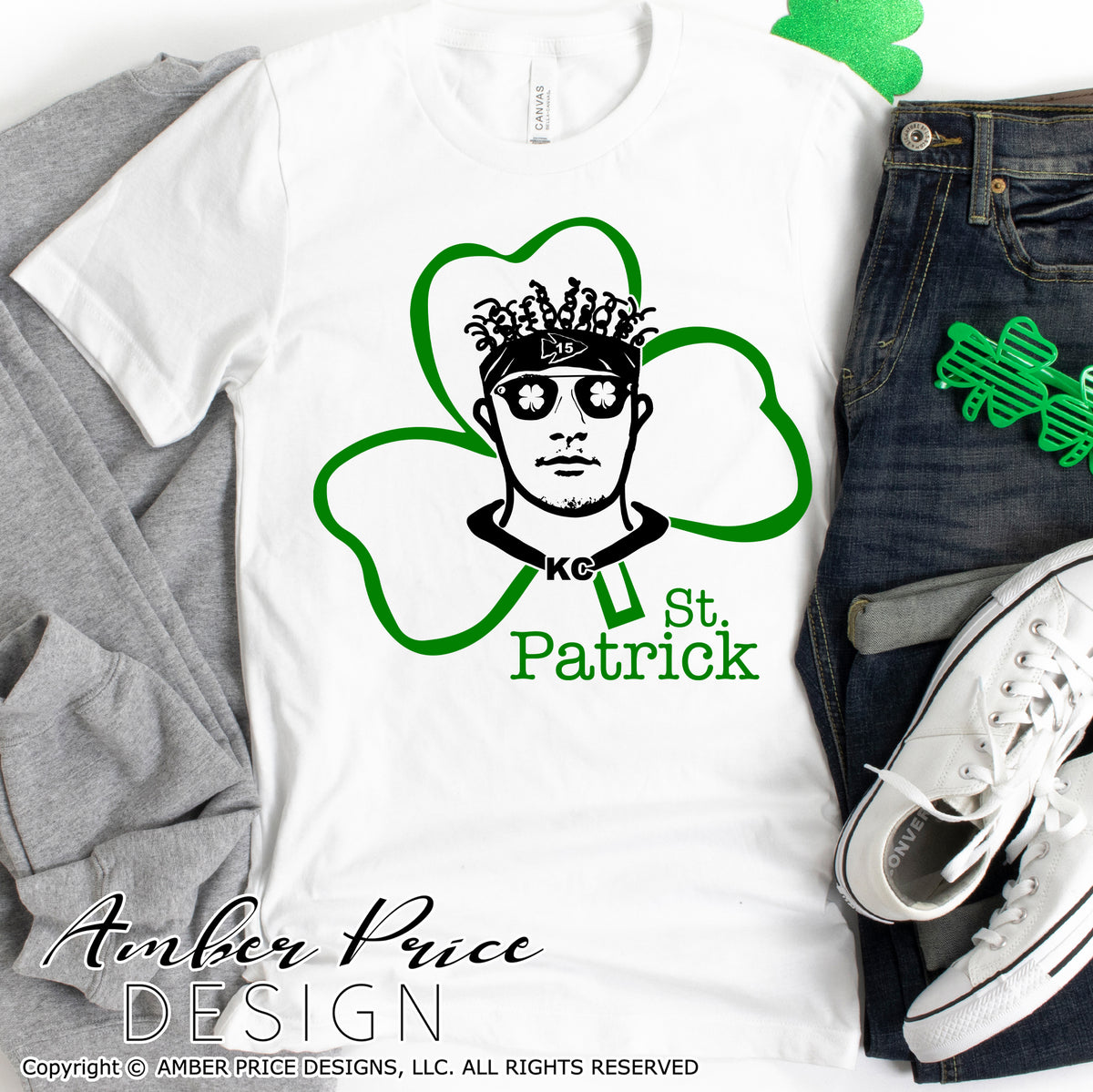 Saint Patrick Mahomes SVG headdress SVG PNG DXF