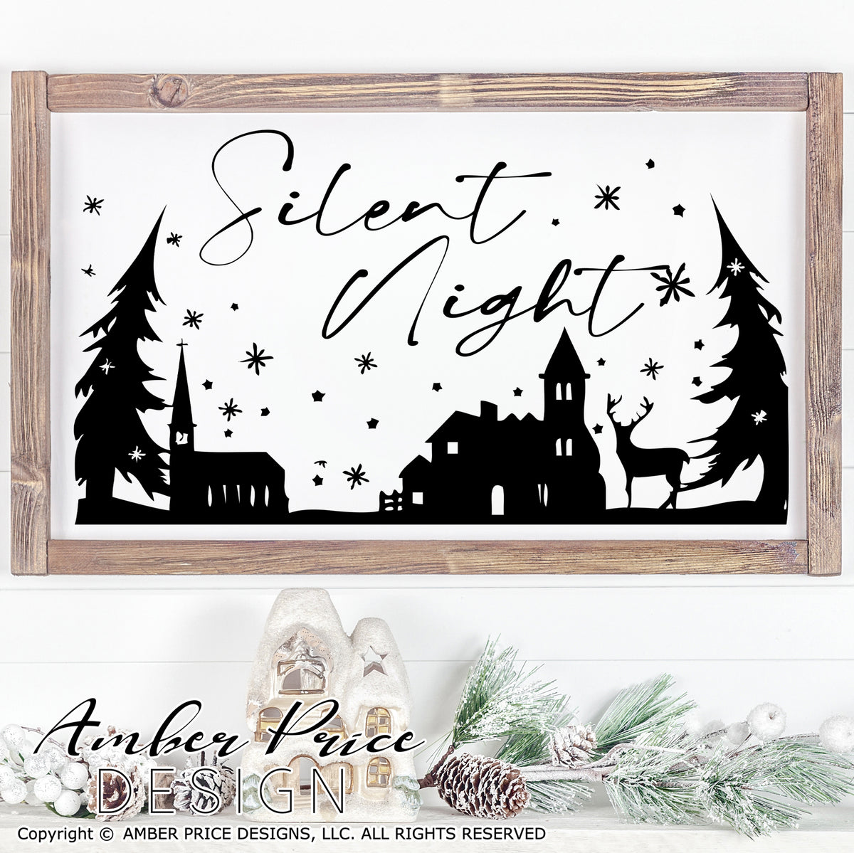 Oh Holy Night SVG / Nativity Scene SVG / Cut File / Cricut / Commercial use  / Silhouette / DXF file / Christmas decoration