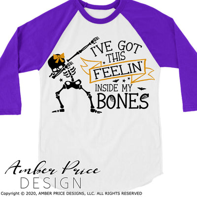 I've got this feeling inside my bones svg Dabbing skeleton svg Girl's Halloween SVGs, boy's Halloween shirt SVG cut file for cricut, silhouette, diy Halloween shirt SVG. Halloween Shirt Vector for Fall and Autumn. Fall shirt SVG DXF PNG versions included. EPS by request. Sublimation PNG file. From Amber Price Design