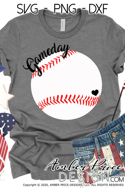 Game Day SVG PNG DXF, Distressed Baseball SVG
