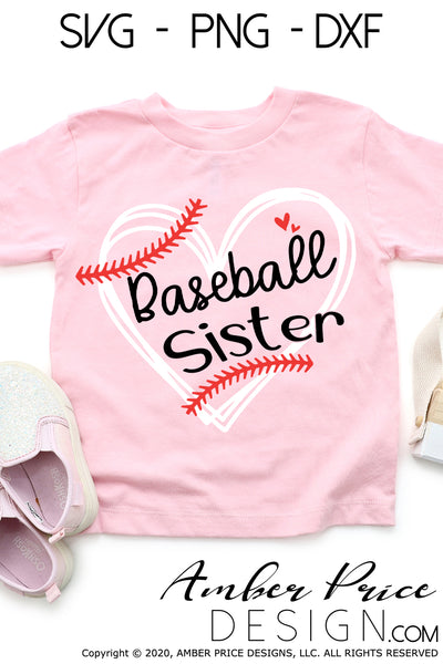 Baseball Sister SVG PNG DXF – AmberPriceDesign