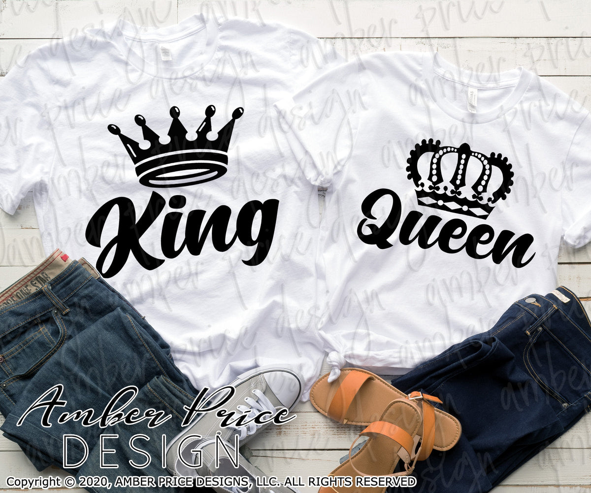 King SVG Queen SVG PNG DXF King and queen designs – AmberPriceDesign