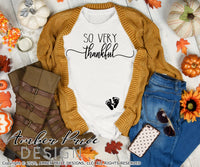 So very thankful SVG Fall Pregnancy / Maternity SVG! Cute DIY Thanksgiving Pregnancy reveal SVG files for all your Maternity shirt projects! Announce your pregnancy with our creative fall maternity designs! Our Pregnancy Announcement SVGs are PERFECT for your pregnancy crafts! PNG DXF | Amber Price Deign Design bundle