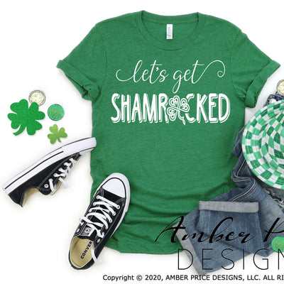 Let's get shamrocked svg png dxf